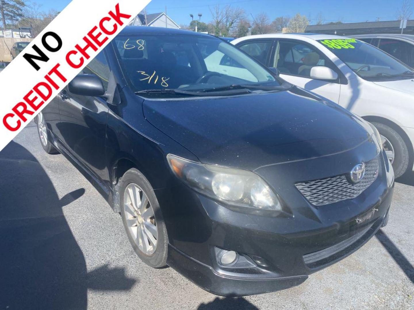 2010 BLACK TOYOTA COROLLA BASE (2T1BU4EE5AC) with an 1.8L engine, Automatic transmission, located at 930 E Little Creek Road, Norfolk, VA, 23518, (757) 588-0420, 36.915051, -76.244408 - Photo#0