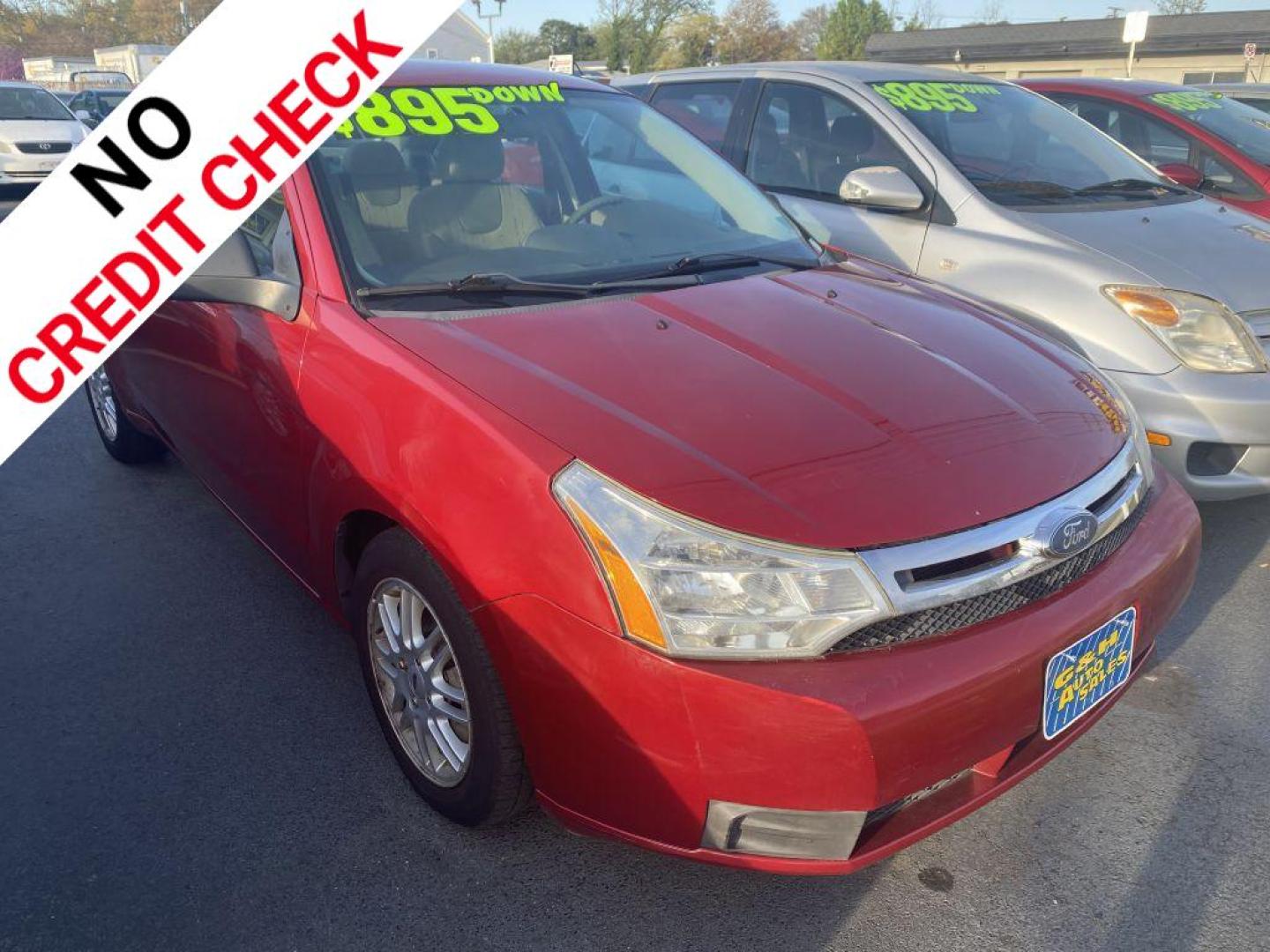 2009 RED FORD FOCUS SE (1FAHP35N29W) with an 2.0L engine, Automatic transmission, located at 930 E Little Creek Road, Norfolk, VA, 23518, (757) 588-0420, 36.915051, -76.244408 - Photo#0