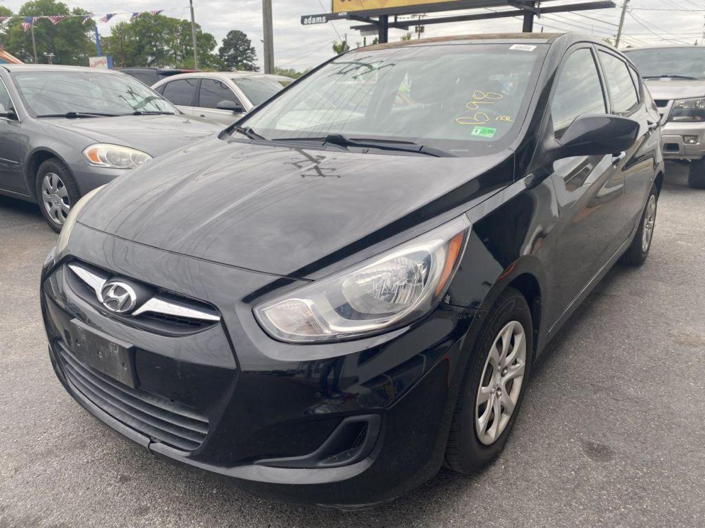 2012 BLACK HYUNDAI ACCENT GLS (KMHCT5AE2CU) with an 1.6L engine, Automatic transmission, located at 930 E Little Creek Road, Norfolk, VA, 23518, (757) 588-0420, 36.915051, -76.244408 - Photo#0
