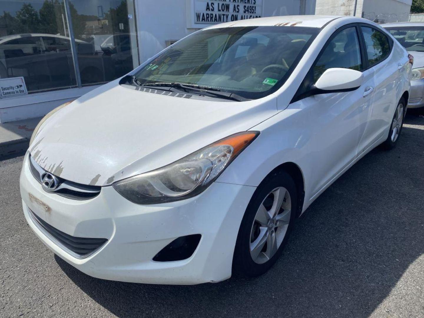 2013 WHITE HYUNDAI ELANTRA GLS (5NPDH4AEXDH) with an 1.8L engine, Automatic transmission, located at 930 E Little Creek Road, Norfolk, VA, 23518, (757) 588-0420, 36.915051, -76.244408 - Photo#0