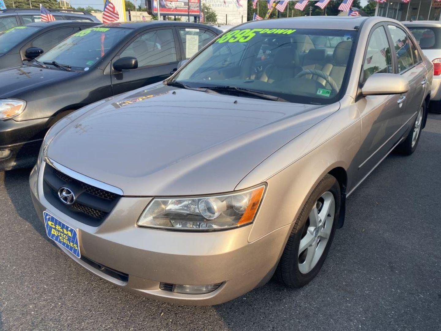 2006 GOLD HYUNDAI SONATA GLS (5NPEU46FX6H) with an 3.3L engine, Automatic transmission, located at 930 E Little Creek Road, Norfolk, VA, 23518, (757) 588-0420, 36.915051, -76.244408 - Photo#0