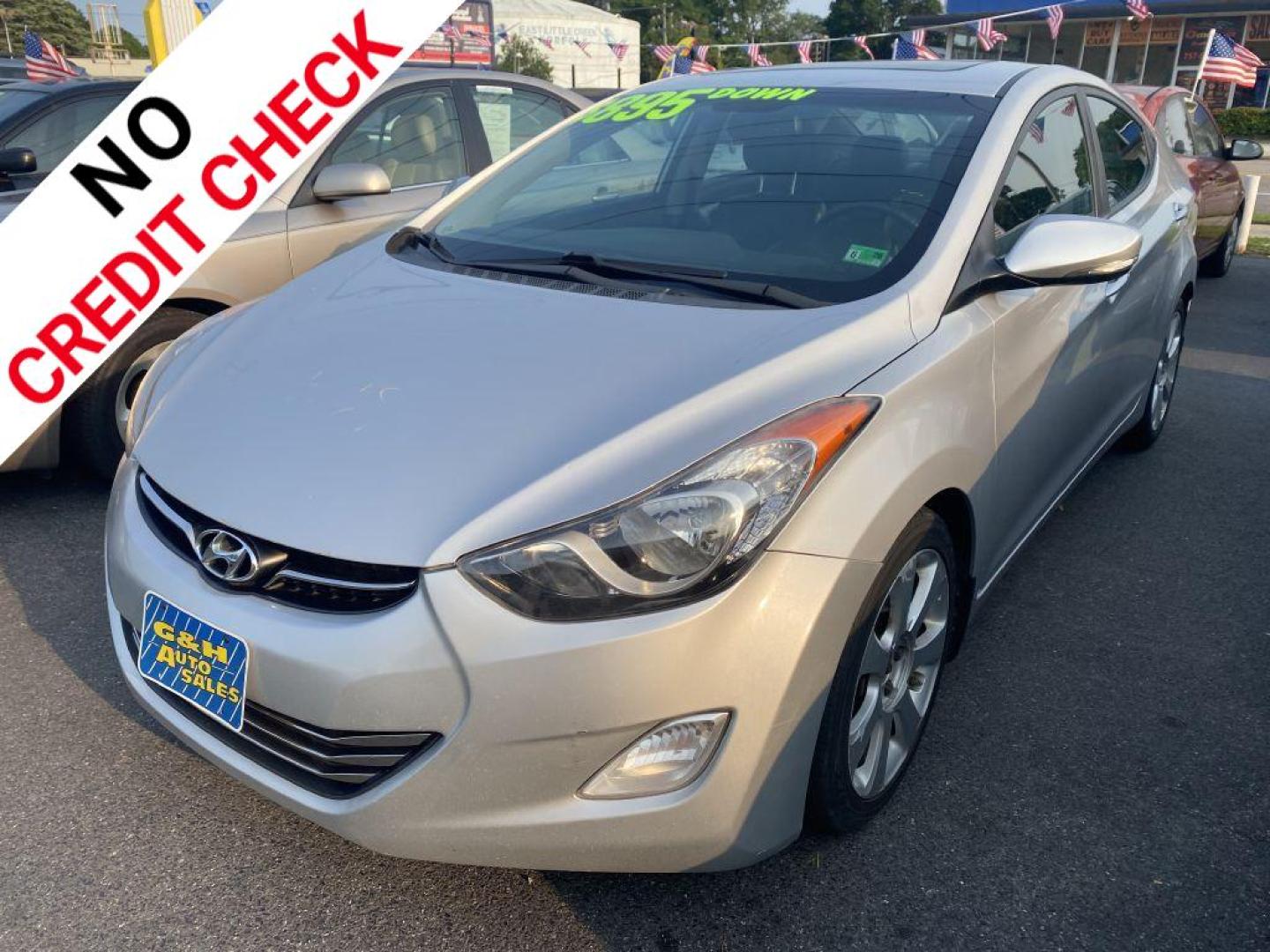 2013 SILVER HYUNDAI ELANTRA GLS (KMHDH4AE1DU) with an 1.8L engine, Automatic transmission, located at 930 E Little Creek Road, Norfolk, VA, 23518, (757) 588-0420, 36.915051, -76.244408 - Photo#0