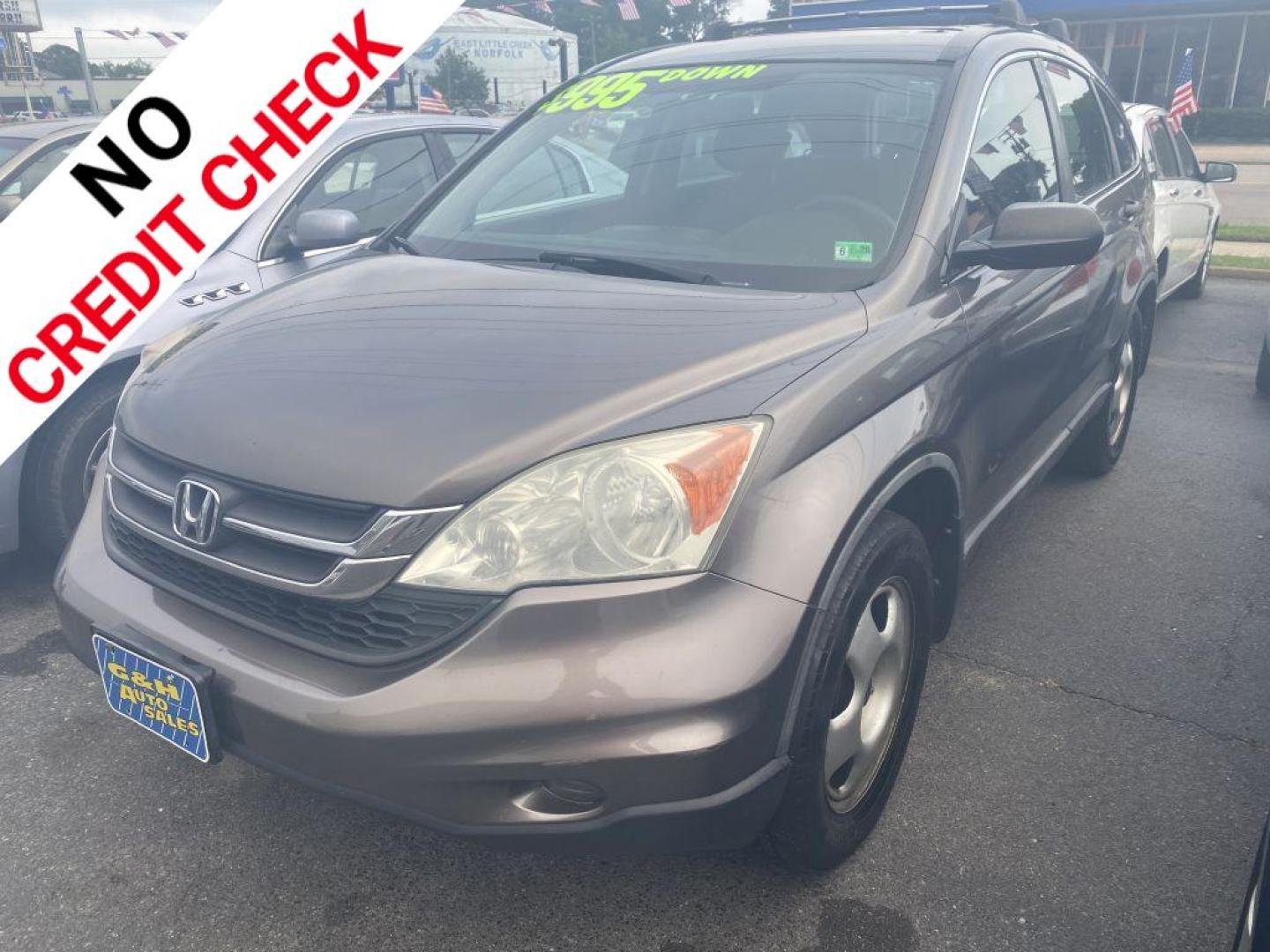 2010 GRAY HONDA CR-V LX (5J6RE3H3XAL) with an 2.4L engine, Automatic transmission, located at 930 E Little Creek Road, Norfolk, VA, 23518, (757) 588-0420, 36.915051, -76.244408 - Photo#0