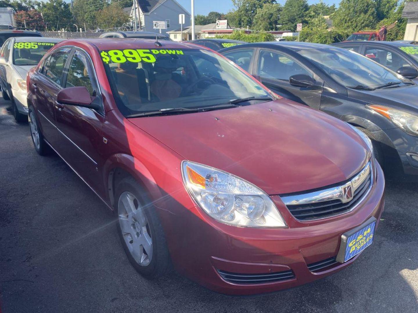 2007 RED SATURN AURA XE (1G8ZS57N47F) with an 3.5L engine, Automatic transmission, located at 930 E Little Creek Road, Norfolk, VA, 23518, (757) 588-0420, 36.915051, -76.244408 - Photo#0