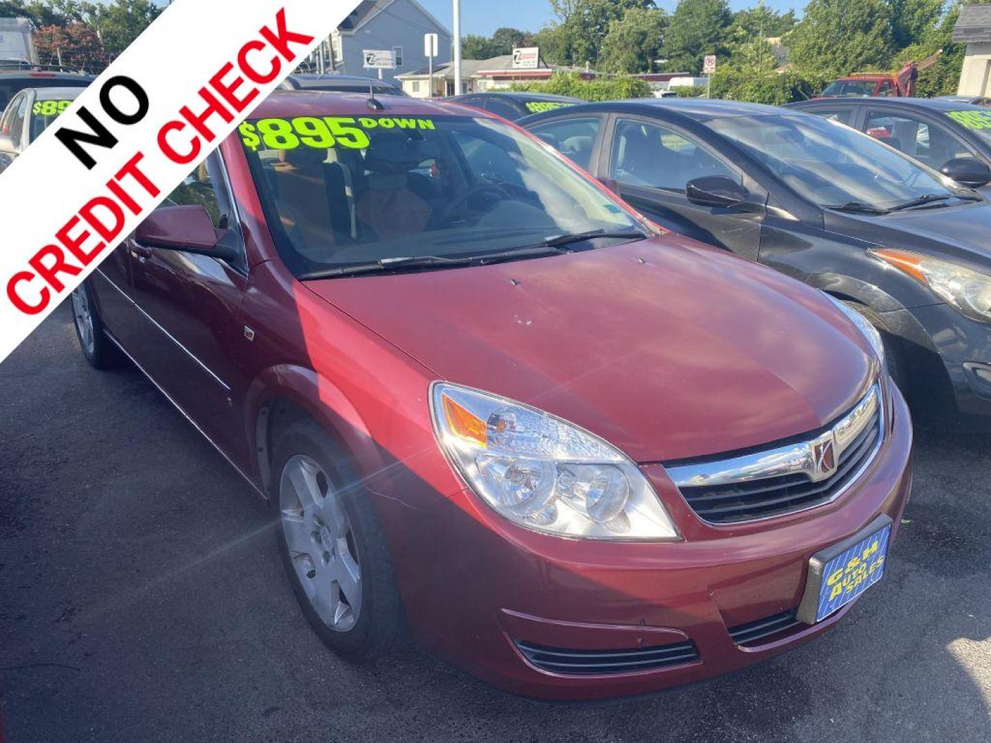 2007 RED SATURN AURA XE (1G8ZS57N47F) with an 3.5L engine, Automatic transmission, located at 930 E Little Creek Road, Norfolk, VA, 23518, (757) 588-0420, 36.915051, -76.244408 - Photo#0
