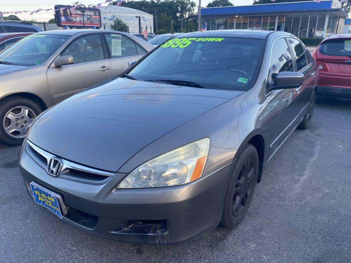 2006 GRAY HONDA ACCORD EX (1HGCM56836A) with an 2.4L engine, Automatic transmission, located at 930 E Little Creek Road, Norfolk, VA, 23518, (757) 588-0420, 36.915051, -76.244408 - Photo#0