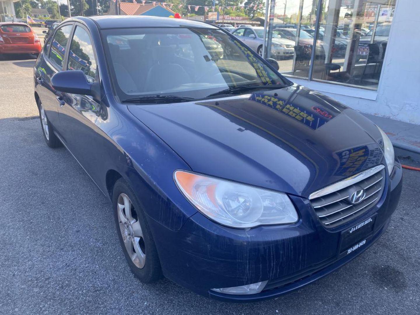 2009 BLUE HYUNDAI ELANTRA GLS (KMHDU46D19U) with an 2.0L engine, Automatic transmission, located at 930 E Little Creek Road, Norfolk, VA, 23518, (757) 588-0420, 36.915051, -76.244408 - Photo#0