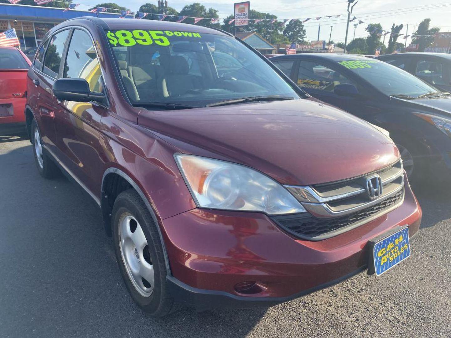 2011 RED HONDA CR-V LX (5J6RE4H35BL) with an 2.4L engine, Automatic transmission, located at 930 E Little Creek Road, Norfolk, VA, 23518, (757) 588-0420, 36.915051, -76.244408 - Photo#0