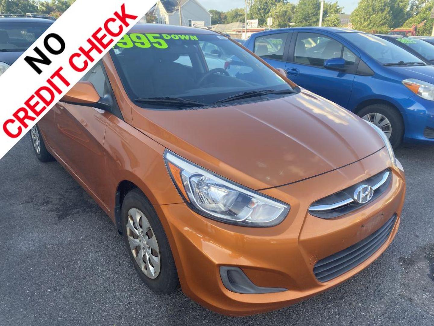 2015 ORANGE HYUNDAI ACCENT GS (KMHCT5AE2FU) with an 1.6L engine, Automatic transmission, located at 930 E Little Creek Road, Norfolk, VA, 23518, (757) 588-0420, 36.915051, -76.244408 - Photo#0