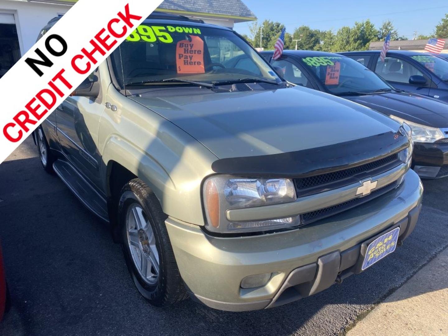 2003 GREEN CHEVROLET TRAILBLAZER (1GNDT13S432) with an 4.2L engine, Automatic transmission, located at 930 E Little Creek Road, Norfolk, VA, 23518, (757) 588-0420, 36.915051, -76.244408- Photo#0