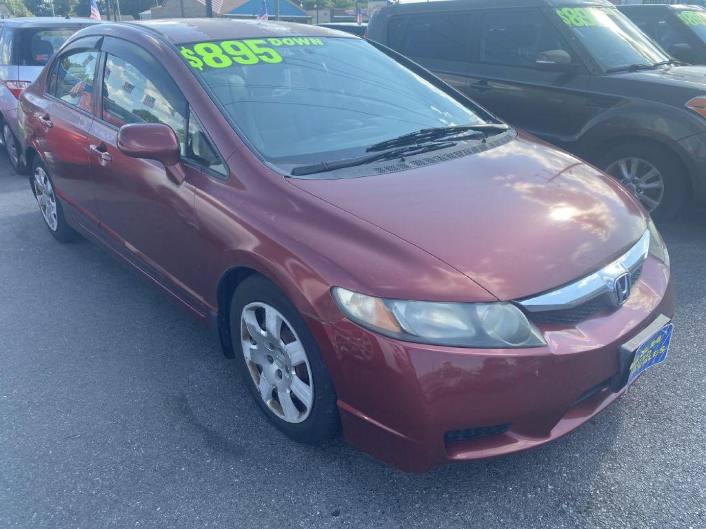2010 BURG HONDA CIVIC LX (2HGFA1F51AH) with an 1.8L engine, Automatic transmission, located at 930 E Little Creek Road, Norfolk, VA, 23518, (757) 588-0420, 36.915051, -76.244408 - Photo#0