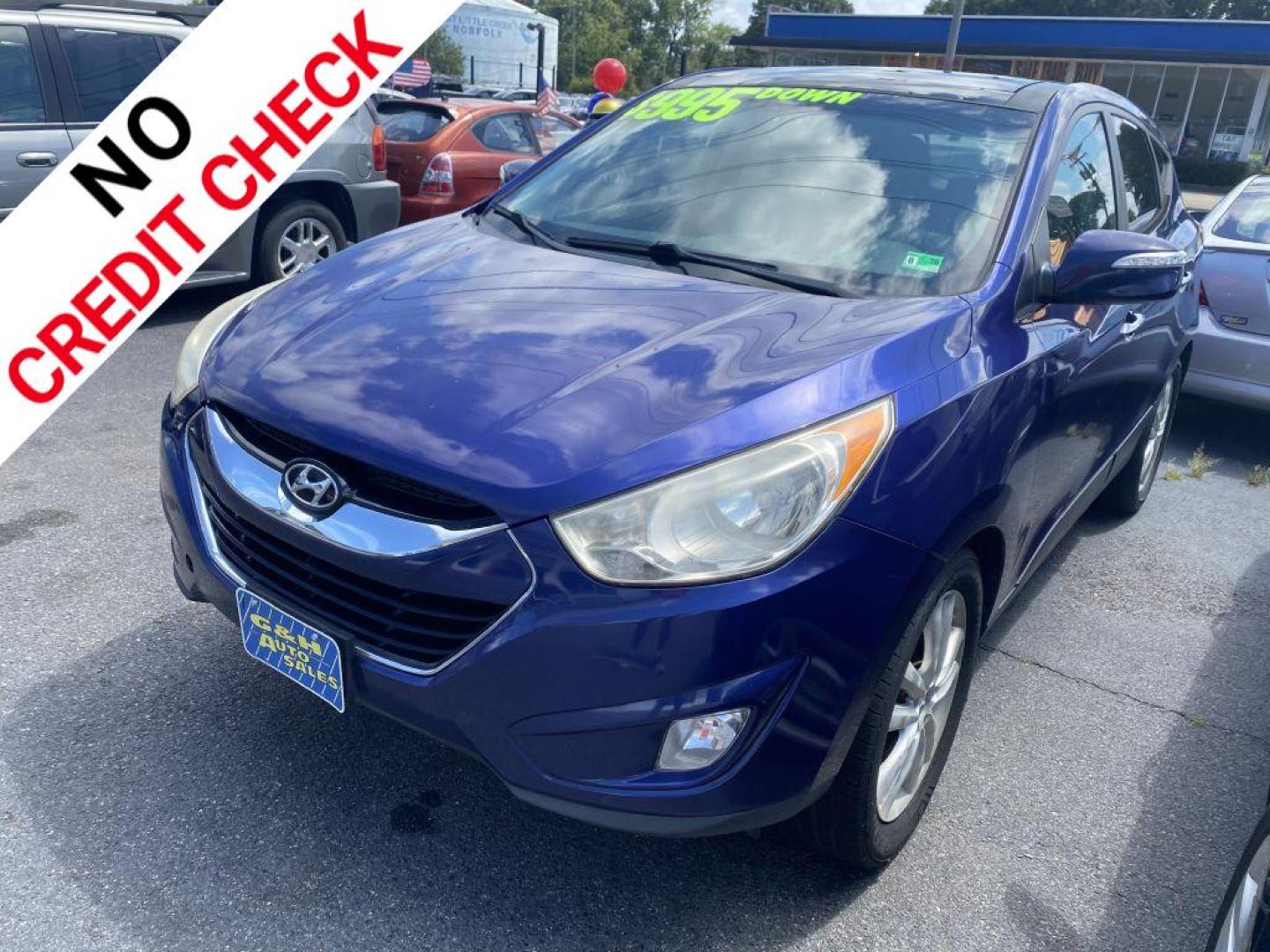 2012 BLUE HYUNDAI TUCSON GLS (KM8JU3AC4CU) with an 2.4L engine, Automatic transmission, located at 930 E Little Creek Road, Norfolk, VA, 23518, (757) 588-0420, 36.915051, -76.244408 - Photo#0