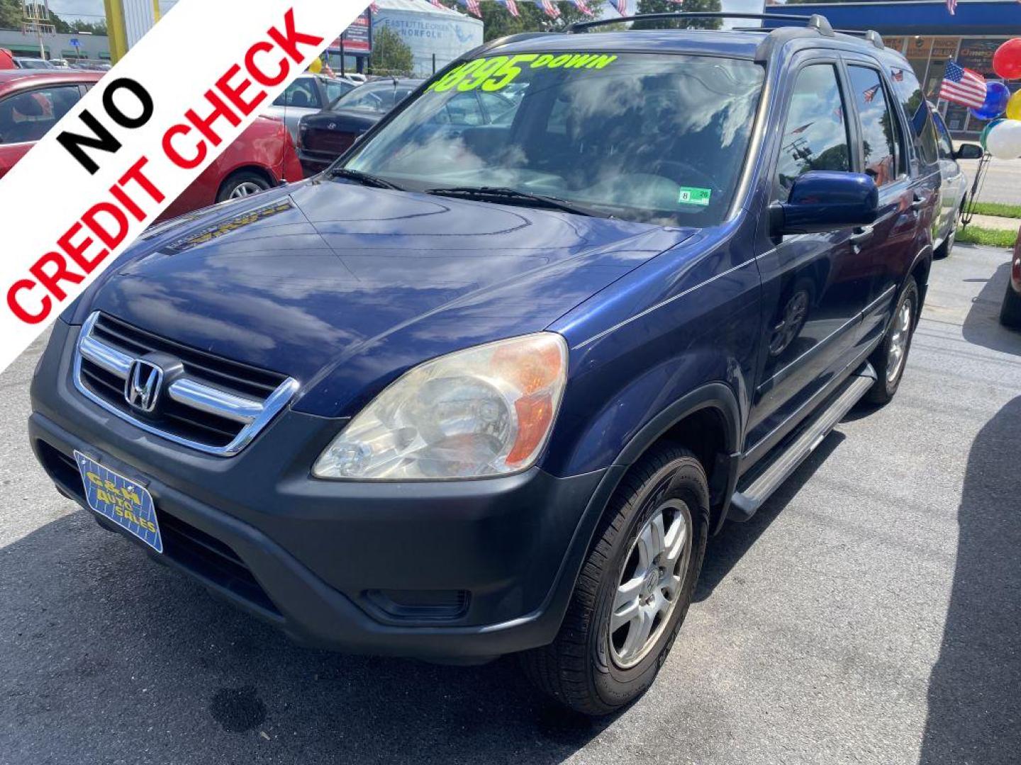 2004 BLUE HONDA CR-V EX (SHSRD78864U) with an 2.4L engine, Automatic transmission, located at 930 E Little Creek Road, Norfolk, VA, 23518, (757) 588-0420, 36.915051, -76.244408 - Photo#0