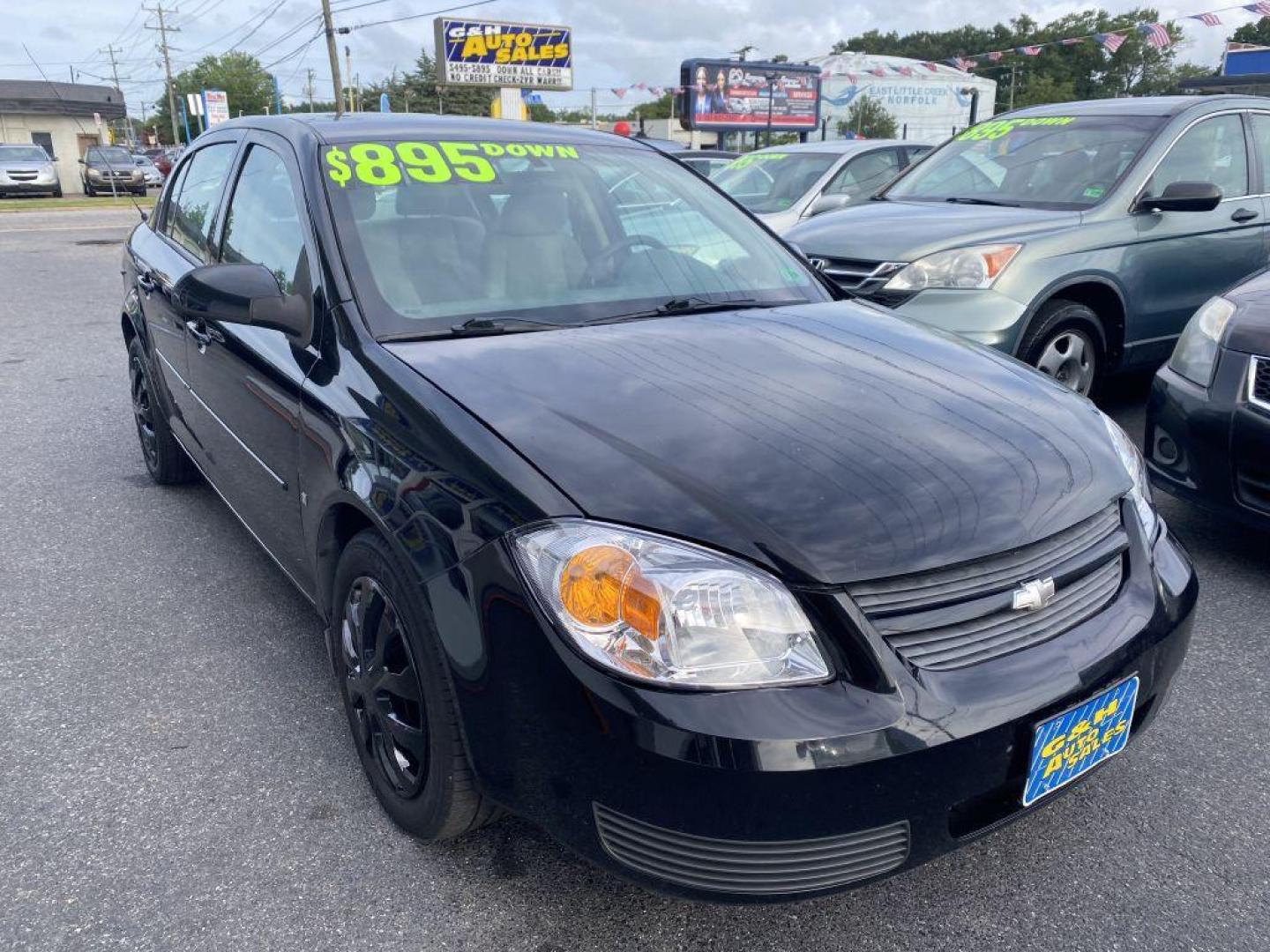 2007 BLACK CHEVROLET COBALT LT (1G1AL55F077) with an 2.2L engine, Automatic transmission, located at 930 E Little Creek Road, Norfolk, VA, 23518, (757) 588-0420, 36.915051, -76.244408 - Photo#0