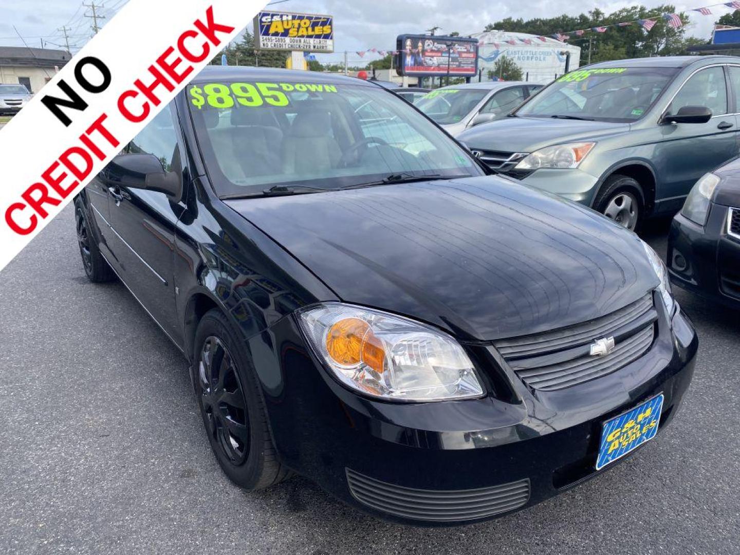 2007 BLACK CHEVROLET COBALT LT (1G1AL55F077) with an 2.2L engine, Automatic transmission, located at 930 E Little Creek Road, Norfolk, VA, 23518, (757) 588-0420, 36.915051, -76.244408 - Photo#0
