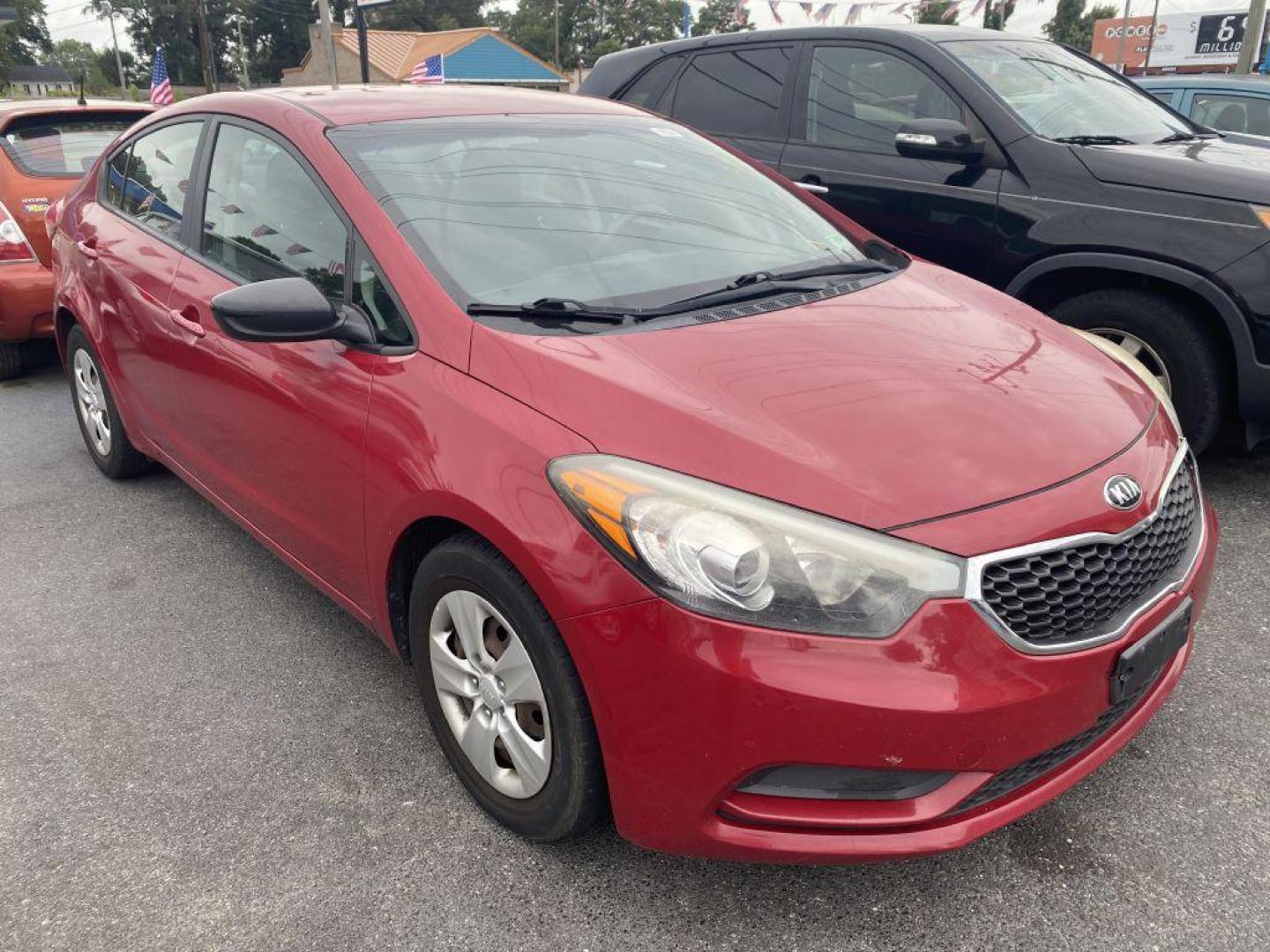 2016 RED KIA FORTE LX (KNAFK4A69G5) with an 1.8L engine, Automatic transmission, located at 930 E Little Creek Road, Norfolk, VA, 23518, (757) 588-0420, 36.915051, -76.244408 - Photo#0