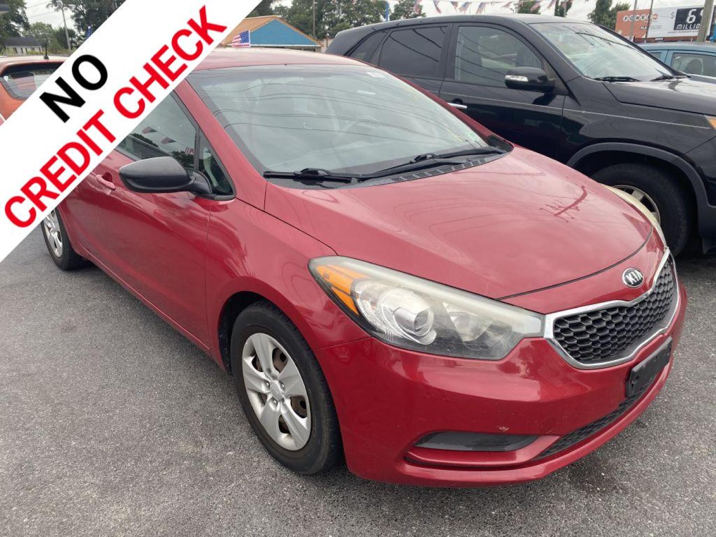 2016 RED KIA FORTE LX (KNAFK4A69G5) with an 1.8L engine, Automatic transmission, located at 930 E Little Creek Road, Norfolk, VA, 23518, (757) 588-0420, 36.915051, -76.244408 - Photo#0