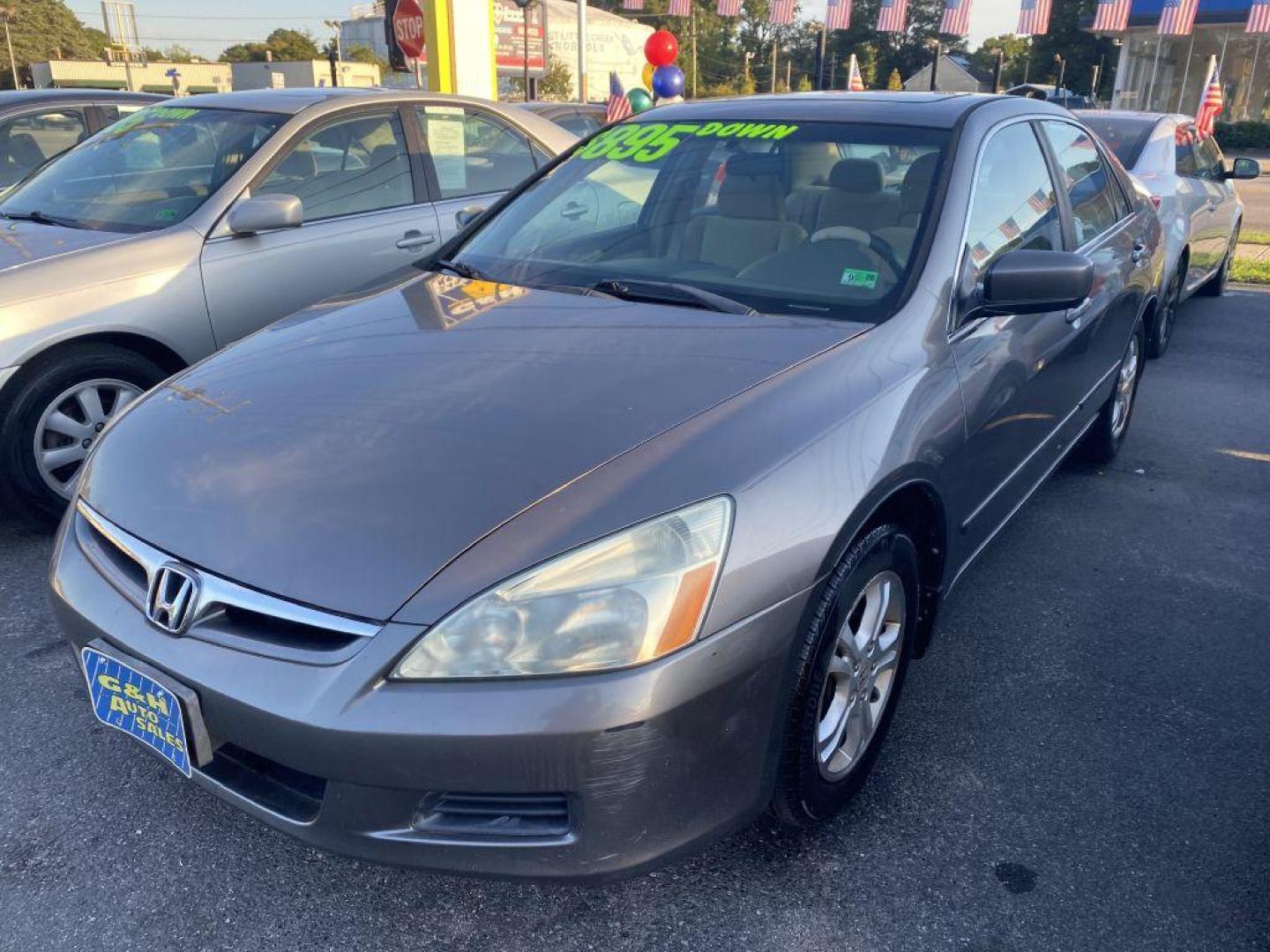 2007 GRAY HONDA ACCORD EX (1HGCM56787A) with an 2.4L engine, Automatic transmission, located at 930 E Little Creek Road, Norfolk, VA, 23518, (757) 588-0420, 36.915051, -76.244408 - Photo#0