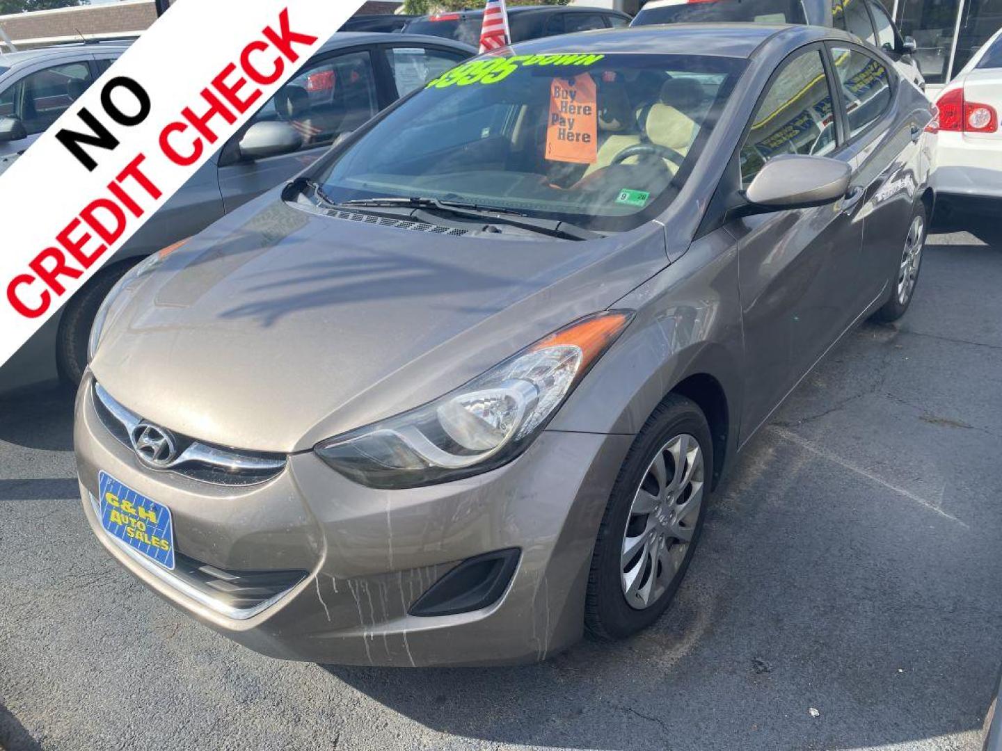 2012 GOLD HYUNDAI ELANTRA GLS (5NPDH4AE6CH) with an 1.8L engine, 6-Speed Manual transmission, located at 930 E Little Creek Road, Norfolk, VA, 23518, (757) 588-0420, 36.915051, -76.244408 - Photo#0
