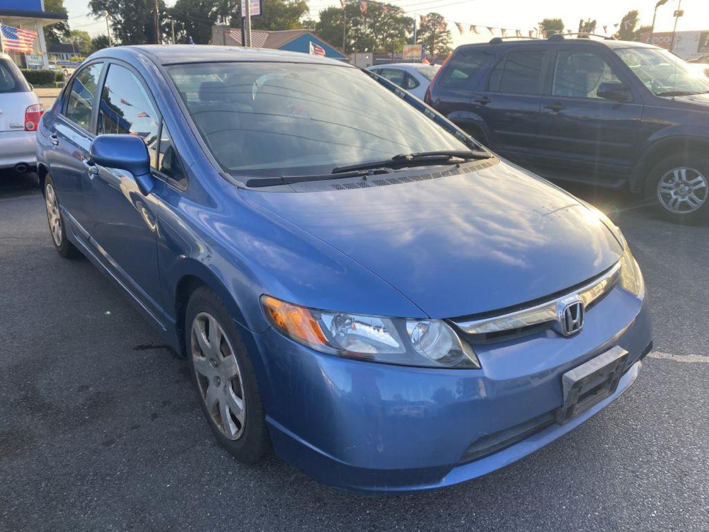 2007 BLUE HONDA CIVIC LX (1HGFA16557L) with an 1.8L engine, Automatic transmission, located at 930 E Little Creek Road, Norfolk, VA, 23518, (757) 588-0420, 36.915051, -76.244408 - Photo#0