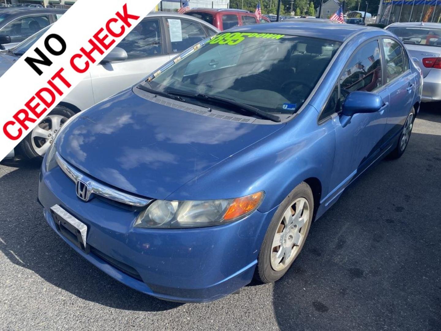 2007 BLUE HONDA CIVIC LX (1HGFA16557L) with an 1.8L engine, Automatic transmission, located at 930 E Little Creek Road, Norfolk, VA, 23518, (757) 588-0420, 36.915051, -76.244408- Photo#0