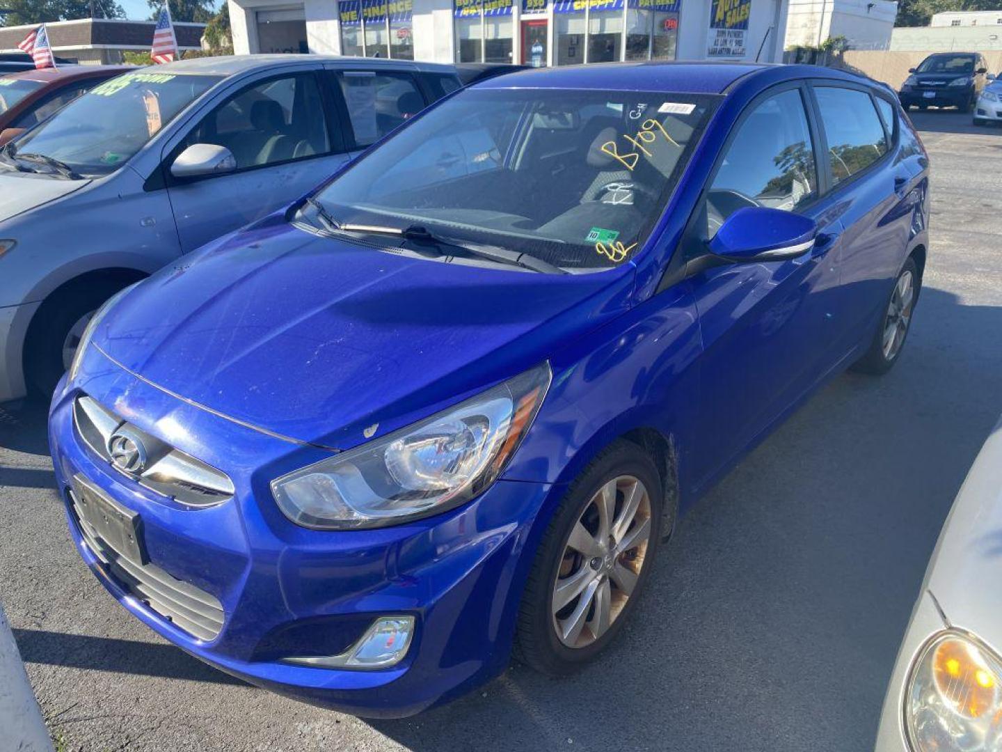 2012 BLUE HYUNDAI ACCENT GLS (KMHCU5AE3CU) with an 1.6L engine, Automatic transmission, located at 930 E Little Creek Road, Norfolk, VA, 23518, (757) 588-0420, 36.915051, -76.244408 - Photo#0