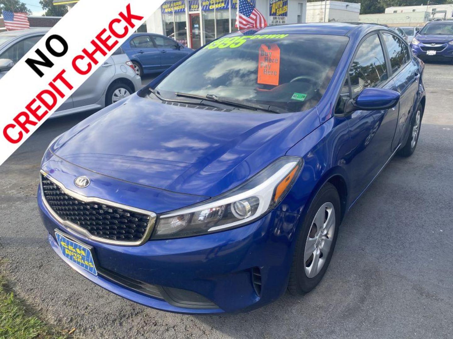2017 BLUE KIA FORTE LX (3KPFK4A7XHE) with an 2.0L engine, Automatic transmission, located at 930 E Little Creek Road, Norfolk, VA, 23518, (757) 588-0420, 36.915051, -76.244408 - Photo#0