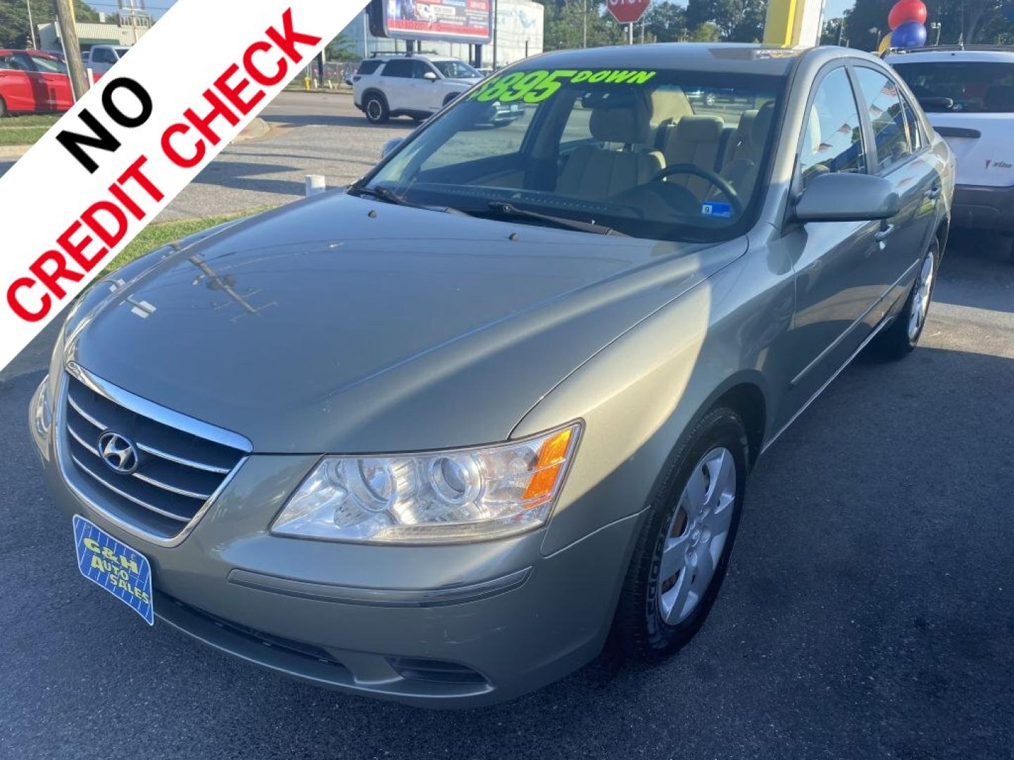 2010 GREEN HYUNDAI SONATA GLS (5NPET4ACXAH) with an 2.4L engine, Automatic transmission, located at 930 E Little Creek Road, Norfolk, VA, 23518, (757) 588-0420, 36.915051, -76.244408- Photo#0
