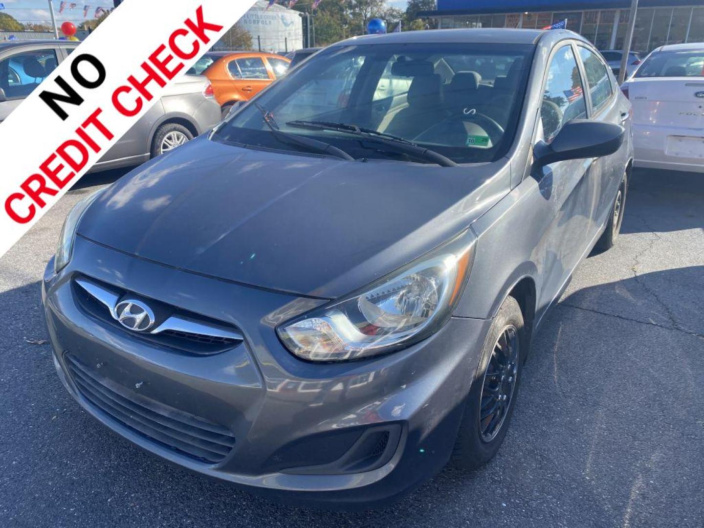 2012 GRAY HYUNDAI ACCENT GLS (KMHCT4AE6CU) with an 1.6L engine, Automatic transmission, located at 930 E Little Creek Road, Norfolk, VA, 23518, (757) 588-0420, 36.915051, -76.244408 - Photo#0