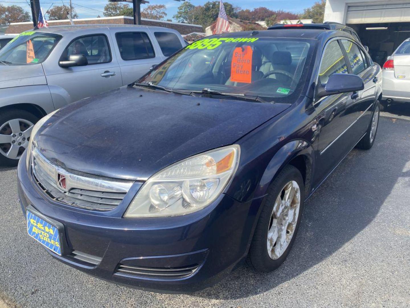 2008 BLUE SATURN AURA XE (1G8ZS57N58F) with an 3.5L engine, Automatic transmission, located at 930 E Little Creek Road, Norfolk, VA, 23518, (757) 588-0420, 36.915051, -76.244408 - Photo#0