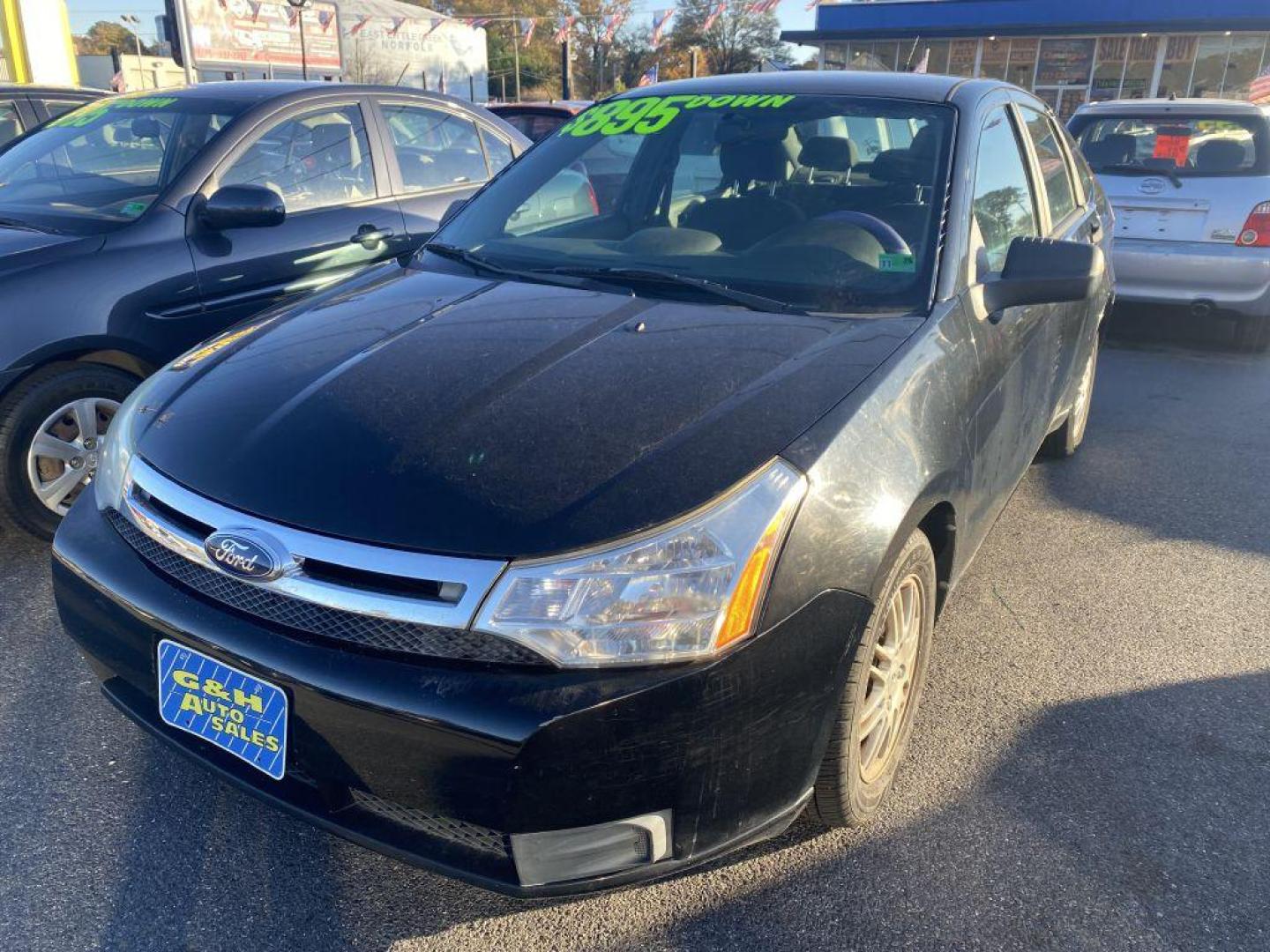 2010 BLACK FORD FOCUS SE (1FAHP3FN0AW) with an 2.0L engine, Automatic transmission, located at 930 E Little Creek Road, Norfolk, VA, 23518, (757) 588-0420, 36.915051, -76.244408 - Photo#0