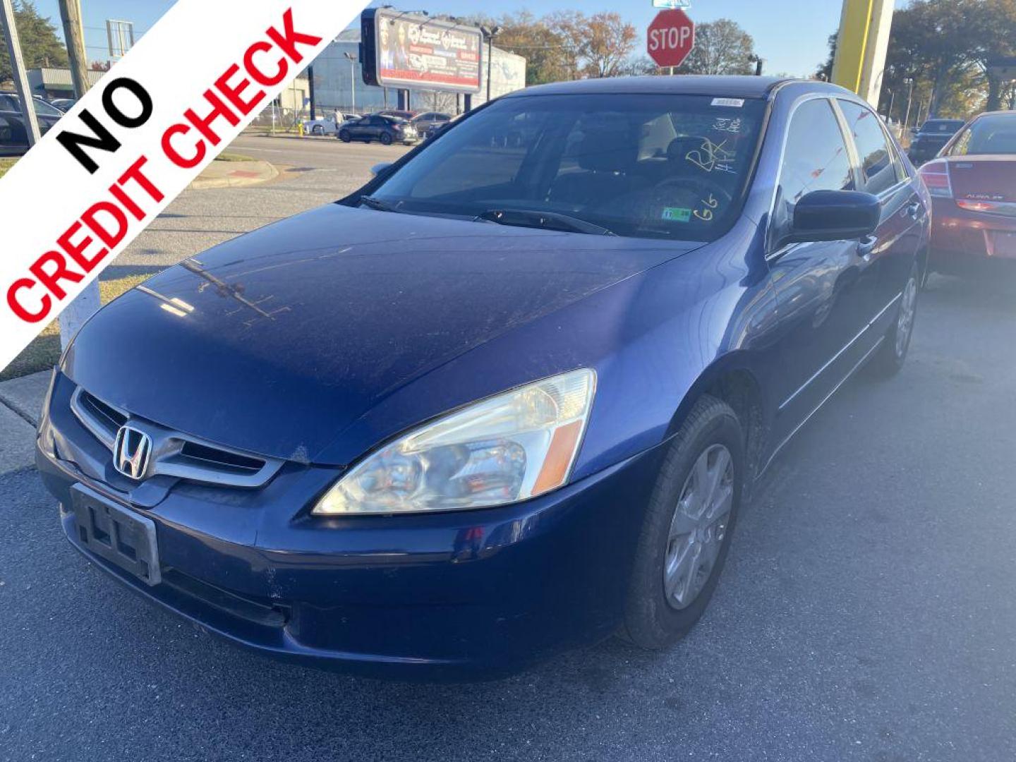 2004 BLUE HONDA ACCORD LX (1HGCM563X4A) with an 2.4L engine, Automatic transmission, located at 930 E Little Creek Road, Norfolk, VA, 23518, (757) 588-0420, 36.915051, -76.244408 - Photo#0