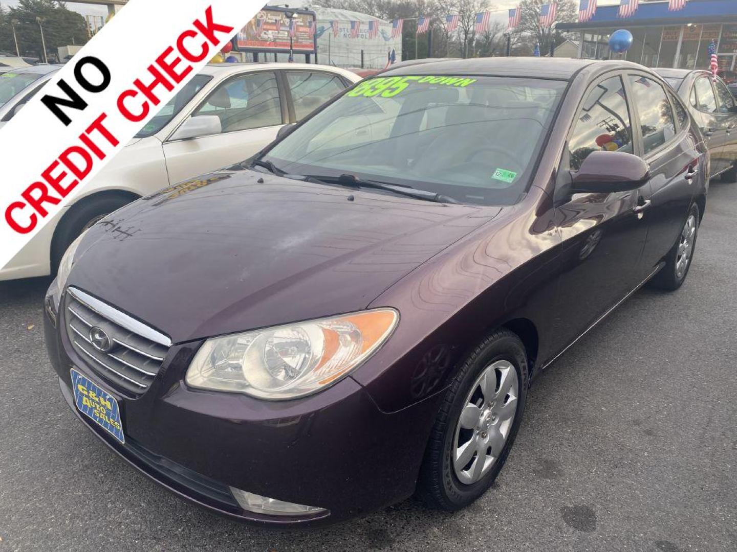 2007 PURPLE HYUNDAI ELANTRA GLS (KMHDU46D77U) with an 2.0L engine, Automatic transmission, located at 930 E Little Creek Road, Norfolk, VA, 23518, (757) 588-0420, 36.915051, -76.244408 - Photo#0