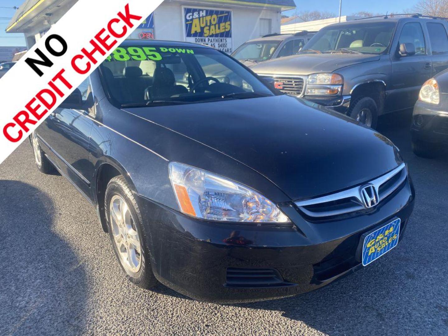 2007 BLACK HONDA ACCORD EX (1HGCM56857A) with an 2.4L engine, Automatic transmission, located at 930 E Little Creek Road, Norfolk, VA, 23518, (757) 588-0420, 36.915051, -76.244408 - Photo#0