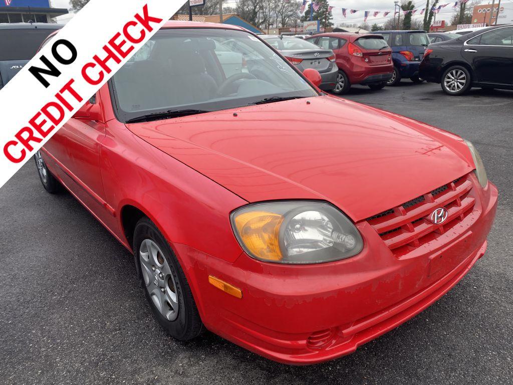 2004 RED HYUNDAI ACCENT GL (KMHCG35C64U) with an 1.6L engine, Automatic transmission, located at 930 E Little Creek Road, Norfolk, VA, 23518, (757) 588-0420, 36.915051, -76.244408 - Photo#0