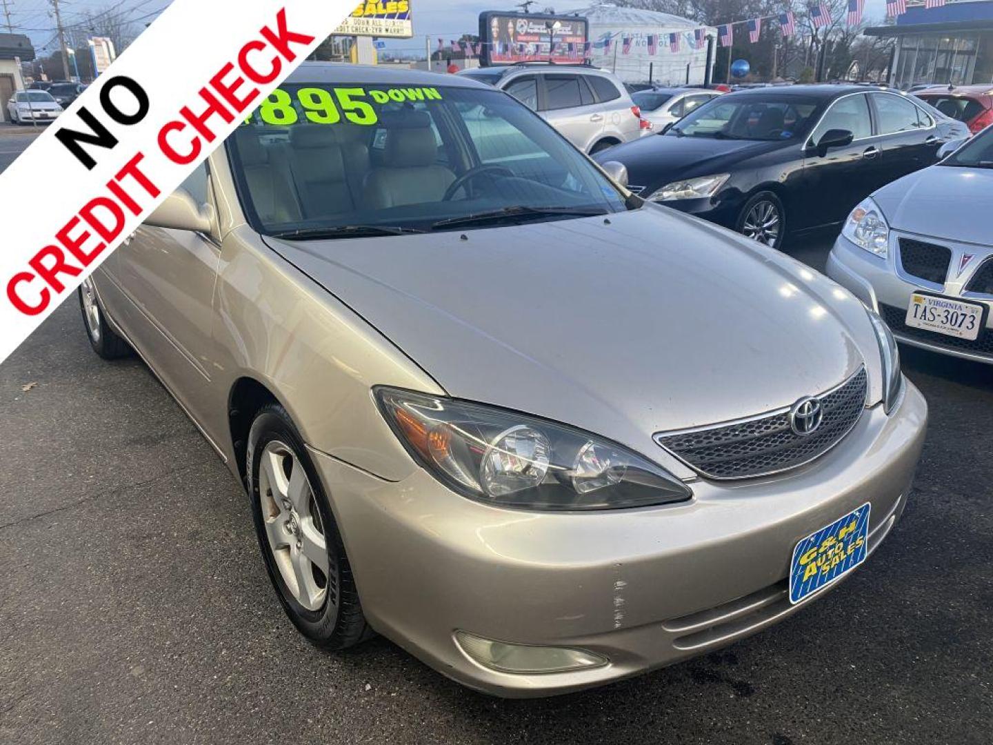 2004 TAN TOYOTA CAMRY SE (4T1BA30K54U) with an 3.3L engine, Automatic transmission, located at 930 E Little Creek Road, Norfolk, VA, 23518, (757) 588-0420, 36.915051, -76.244408 - Photo#0
