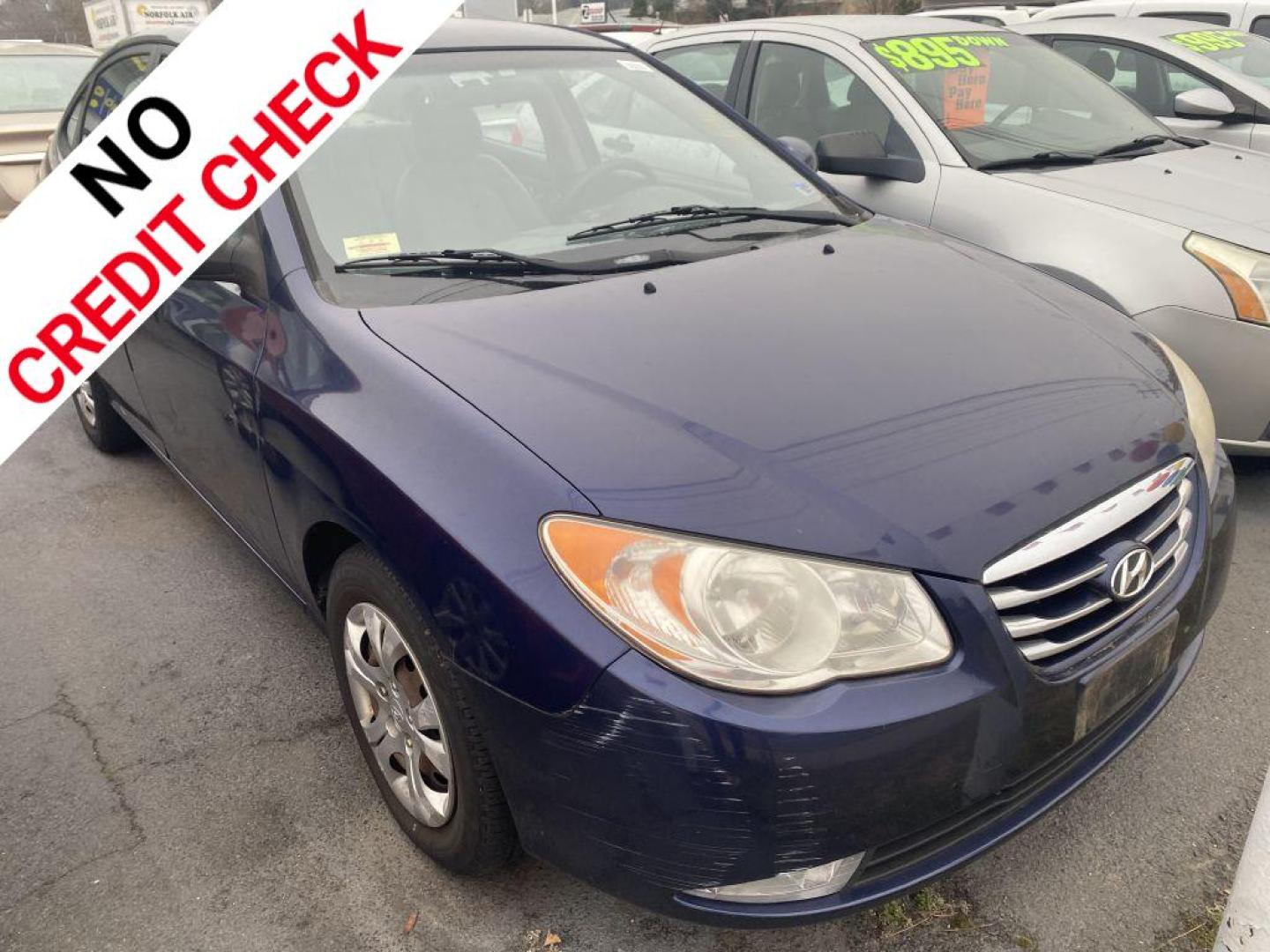 2010 BLUE HYUNDAI ELANTRA BLUE (KMHDU4AD0AU) with an 2.0L engine, Automatic transmission, located at 930 E Little Creek Road, Norfolk, VA, 23518, (757) 588-0420, 36.915051, -76.244408 - Photo#0