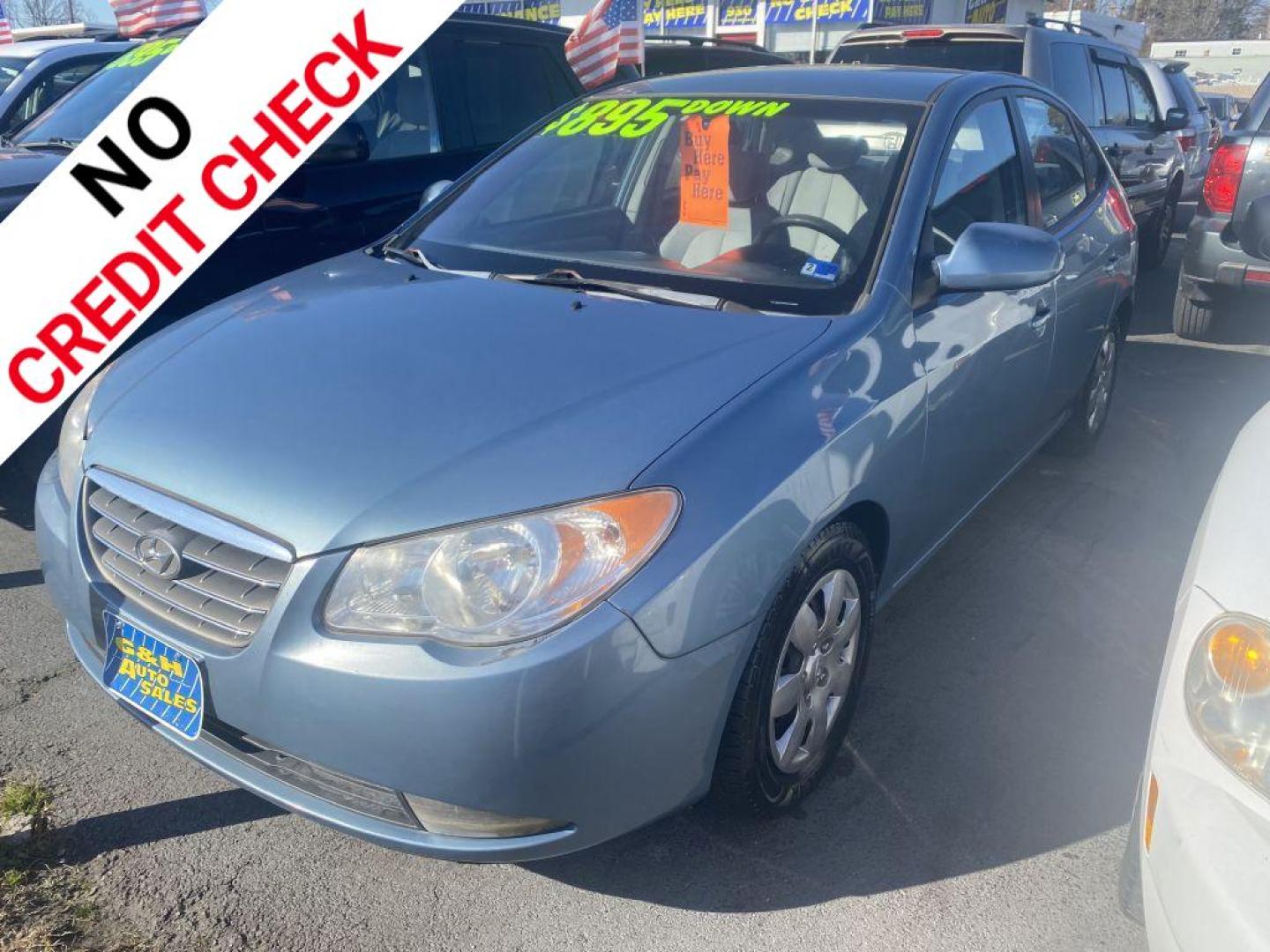 2007 BLUE HYUNDAI ELANTRA GLS (KMHDU46D37U) with an 2.0L engine, Automatic transmission, located at 930 E Little Creek Road, Norfolk, VA, 23518, (757) 588-0420, 36.915051, -76.244408 - Photo#0