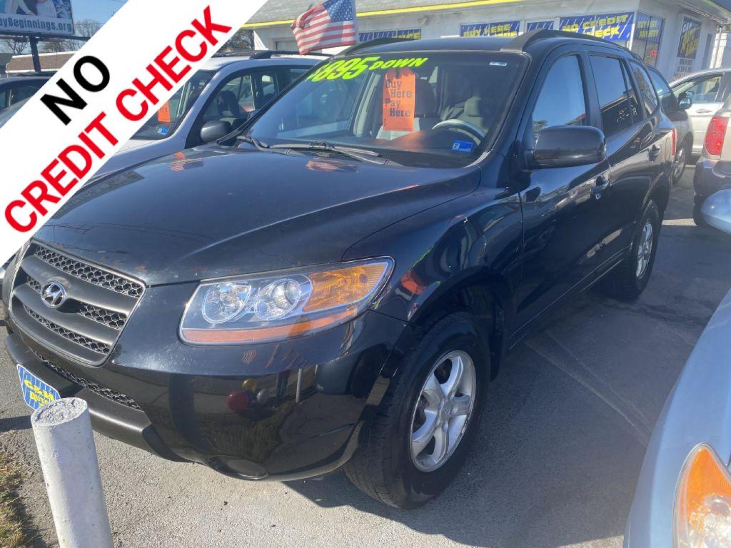 2008 BLACK HYUNDAI SANTA FE GLS (5NMSG13D48H) with an 2.7L engine, Automatic transmission, located at 930 E Little Creek Road, Norfolk, VA, 23518, (757) 588-0420, 36.915051, -76.244408 - Photo#0