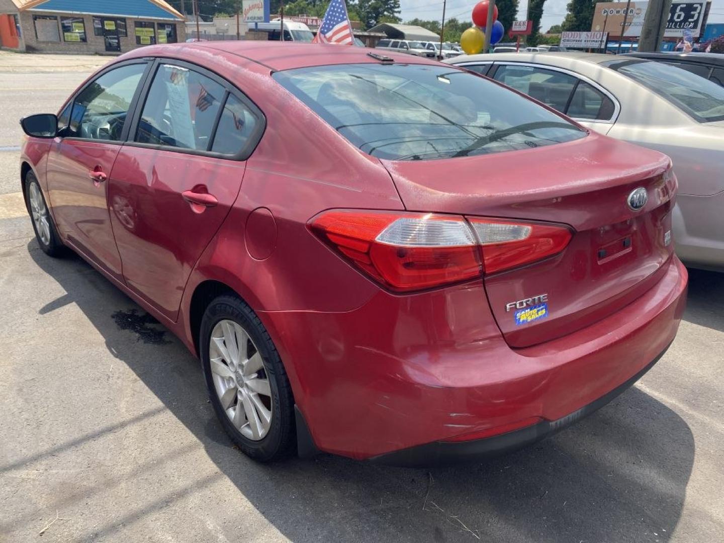 2014 RED KIA FORTE LX (KNAFX4A62E5) with an 1.8L engine, Automatic transmission, located at 930 E Little Creek Road, Norfolk, VA, 23518, (757) 588-0420, 36.915051, -76.244408- Photo#3
