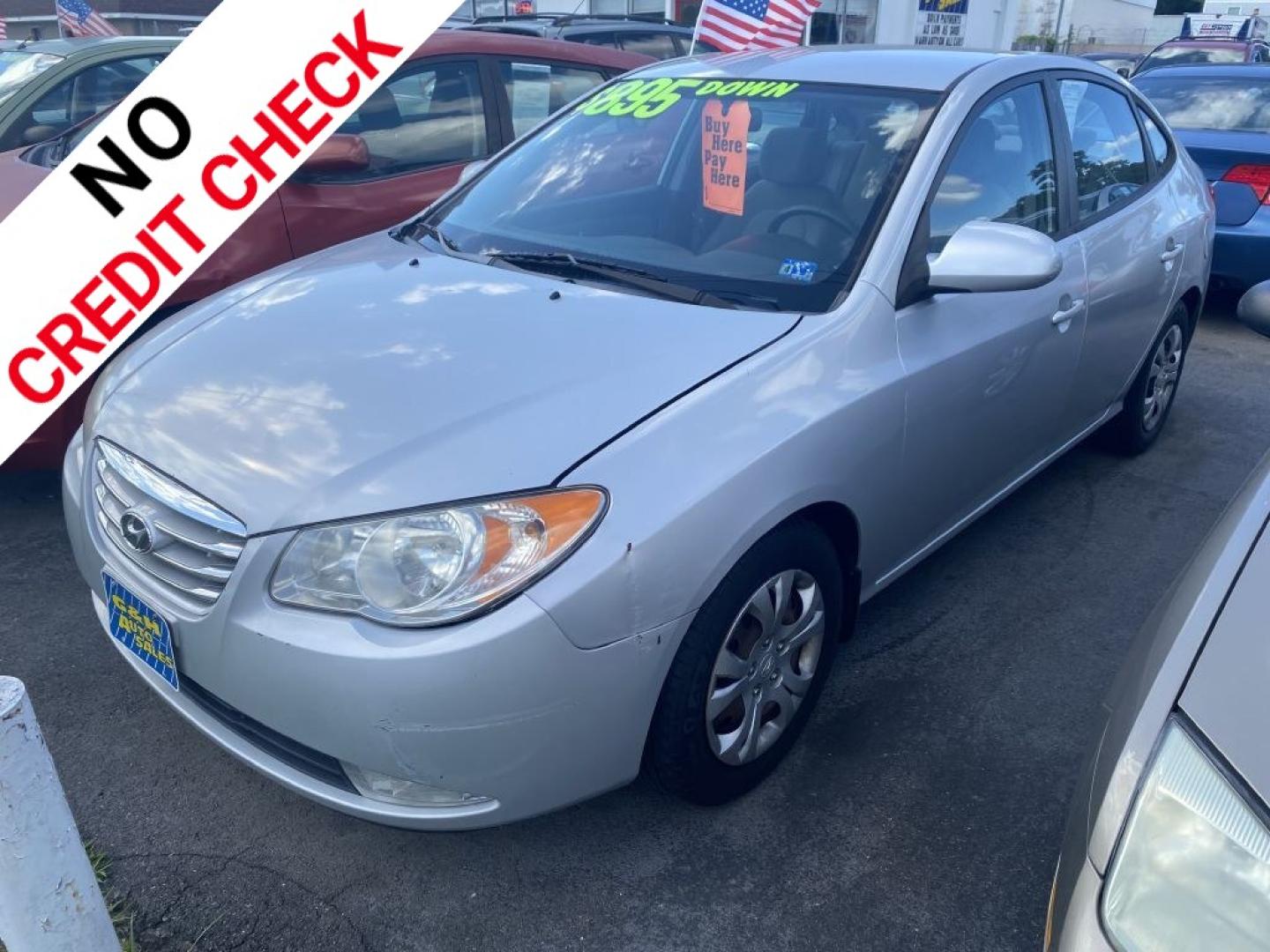 2010 SILVER HYUNDAI ELANTRA BLUE (KMHDU4AD4AU) with an 2.0L engine, Automatic transmission, located at 930 E Little Creek Road, Norfolk, VA, 23518, (757) 588-0420, 36.915051, -76.244408- Photo#0