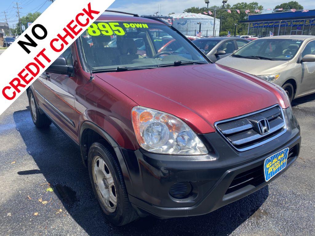 2005 RED HONDA CR-V LX (SHSRD78515U) with an 2.4L engine, Automatic transmission, located at 930 E Little Creek Road, Norfolk, VA, 23518, (757) 588-0420, 36.915051, -76.244408 - Photo#0