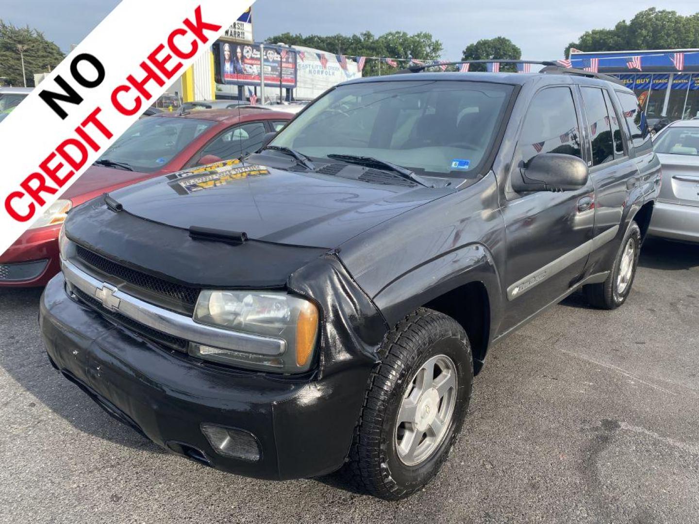2004 GRAY CHEVROLET TRAILBLAZER LS (1GNDS13S442) with an 4.2L engine, Automatic transmission, located at 930 E Little Creek Road, Norfolk, VA, 23518, (757) 588-0420, 36.915051, -76.244408- Photo#0
