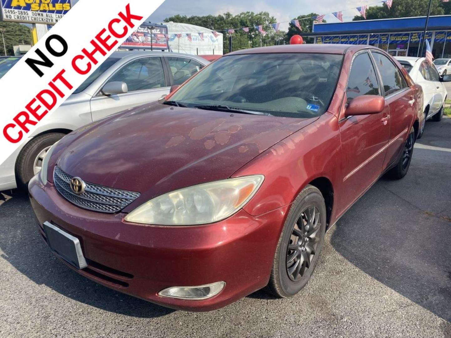 2003 RED TOYOTA CAMRY LE (4T1BE30K93U) with an 2.4L engine, Automatic transmission, located at 930 E Little Creek Road, Norfolk, VA, 23518, (757) 588-0420, 36.915051, -76.244408- Photo#0