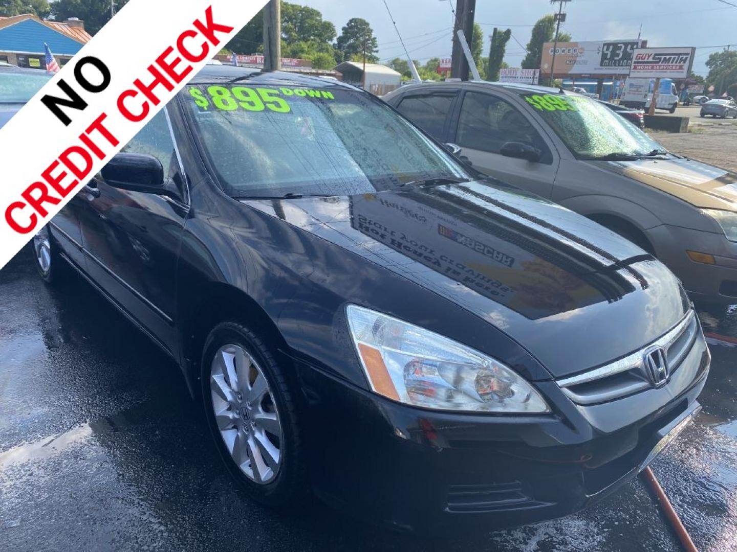 2007 BLACK HONDA ACCORD EX (1HGCM66557A) with an 3.0L engine, Automatic transmission, located at 930 E Little Creek Road, Norfolk, VA, 23518, (757) 588-0420, 36.915051, -76.244408- Photo#0