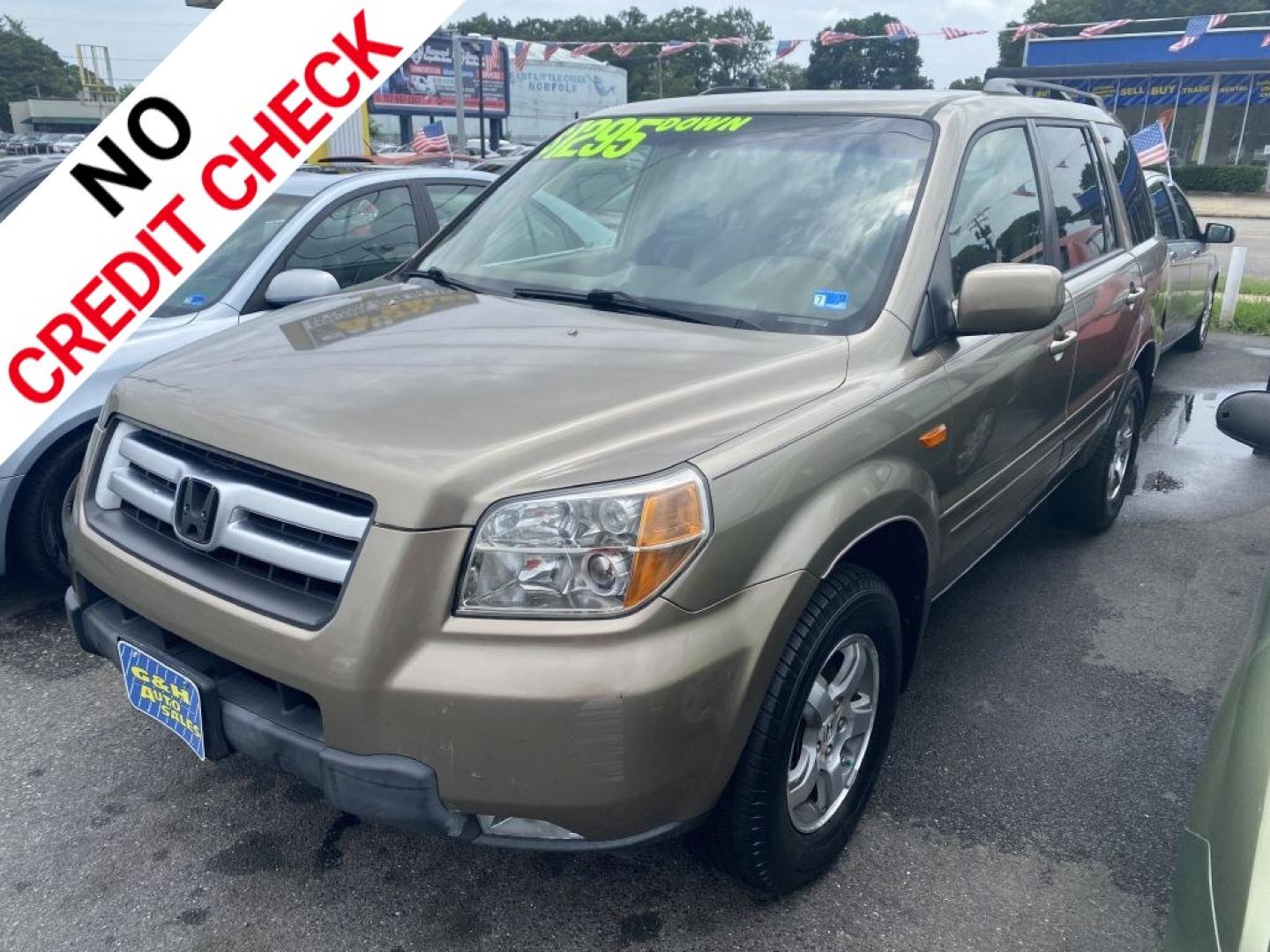 2008 TAN HONDA PILOT EX (5FNYF18488B) with an 3.5L engine, Automatic transmission, located at 930 E Little Creek Road, Norfolk, VA, 23518, (757) 588-0420, 36.915051, -76.244408- Photo#0