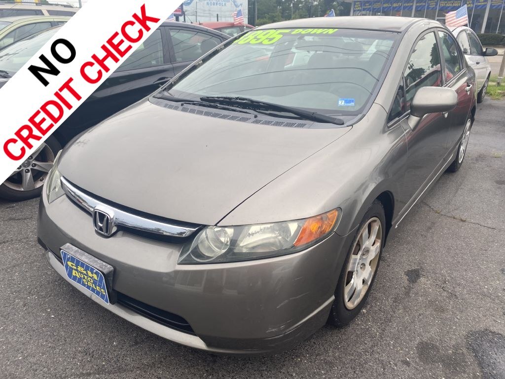 2008 GRAY HONDA CIVIC LX (2HGFA16598H) with an 1.8L engine, Automatic transmission, located at 930 E Little Creek Road, Norfolk, VA, 23518, (757) 588-0420, 36.915051, -76.244408- Photo#0
