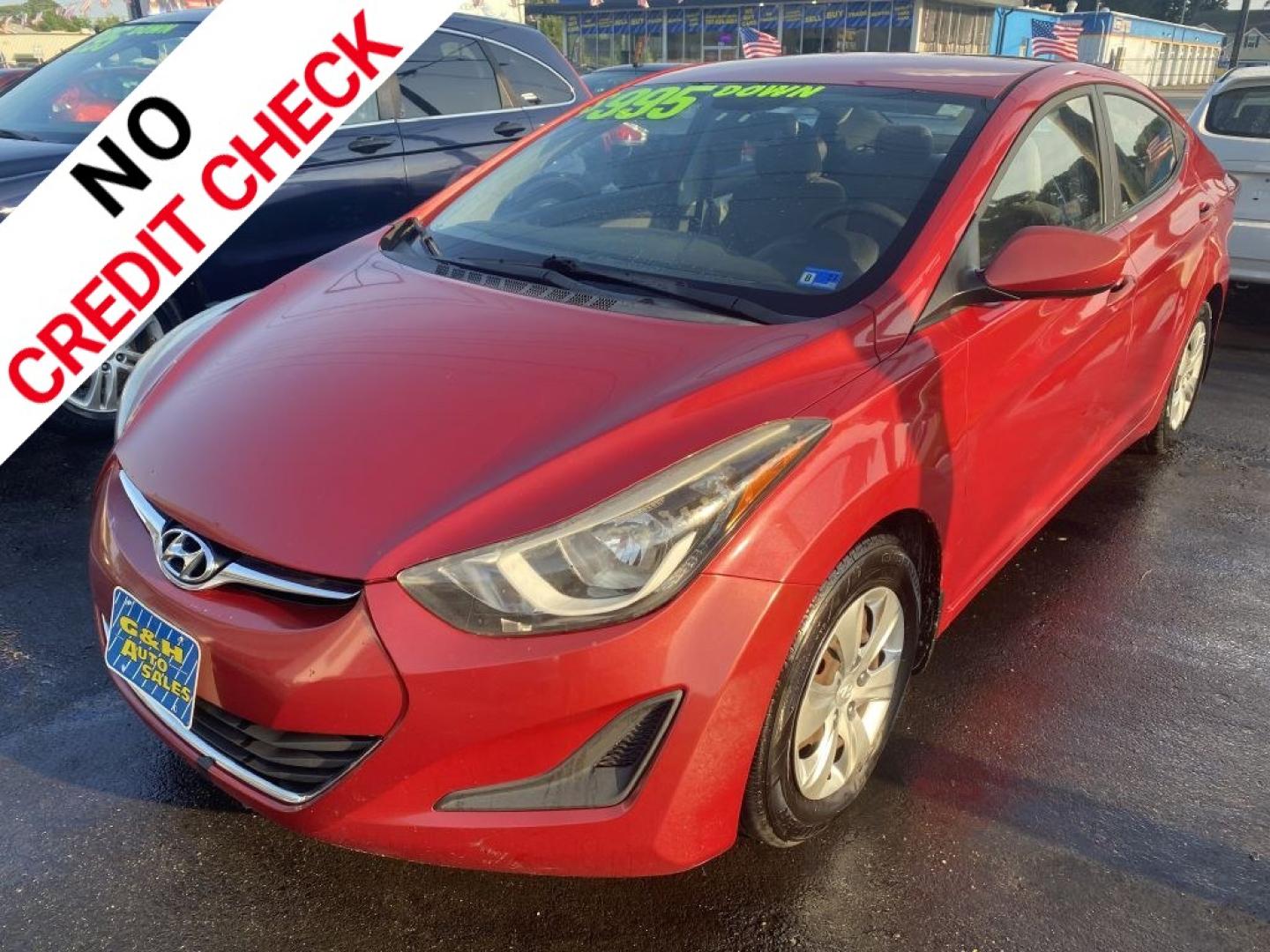 2016 RED HYUNDAI ELANTRA SE (KMHDH4AE8GU) with an 1.8L engine, Automatic transmission, located at 930 E Little Creek Road, Norfolk, VA, 23518, (757) 588-0420, 36.915051, -76.244408- Photo#0