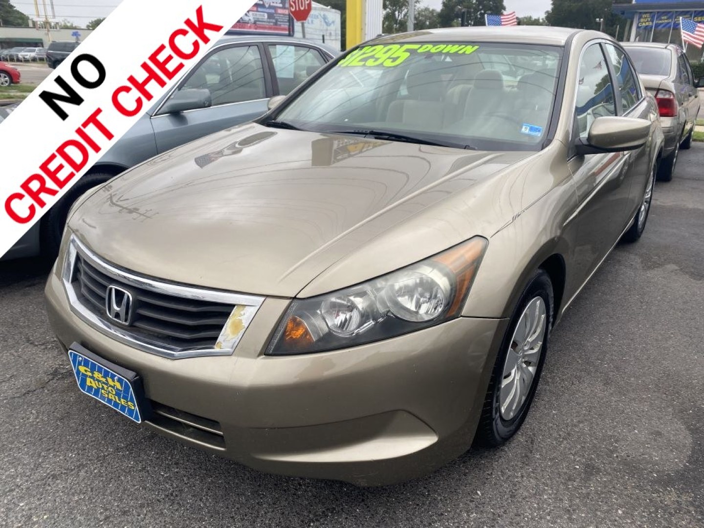 2008 TAN HONDA ACCORD LX (1HGCP26308A) with an 2.4L engine, Automatic transmission, located at 930 E Little Creek Road, Norfolk, VA, 23518, (757) 588-0420, 36.915051, -76.244408- Photo#0