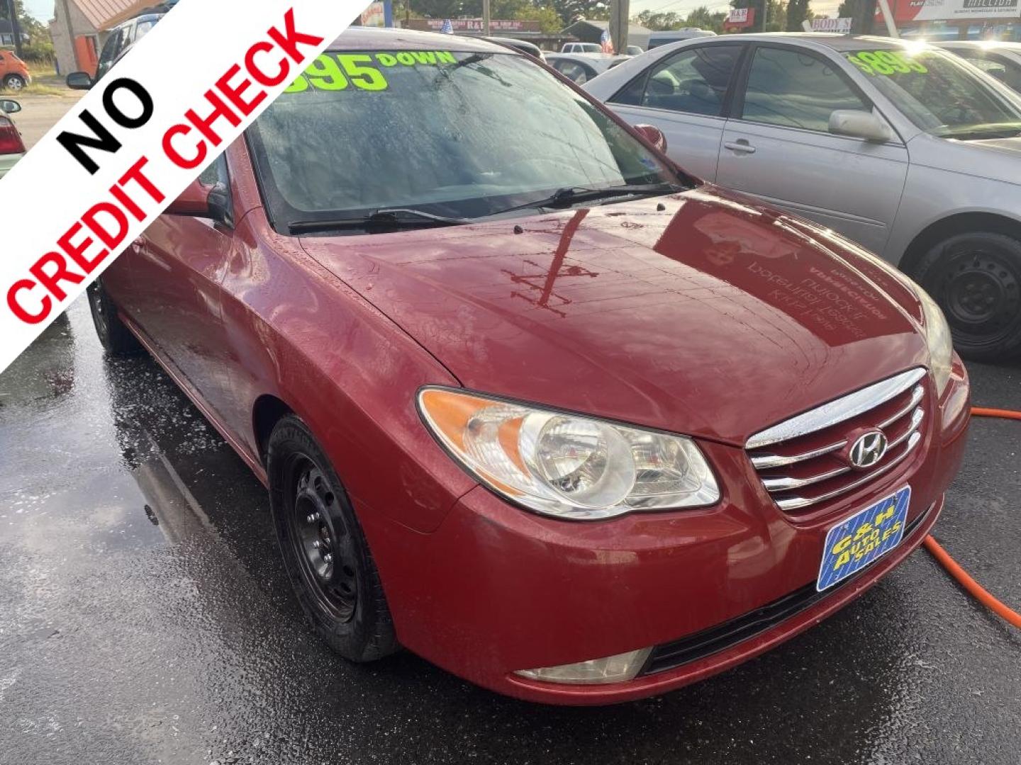 2010 RED HYUNDAI ELANTRA BLUE (KMHDU4AD4AU) with an 2.0L engine, Automatic transmission, located at 930 E Little Creek Road, Norfolk, VA, 23518, (757) 588-0420, 36.915051, -76.244408- Photo#0